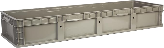 Hudson Exchange 48 x 15 x 7.5" Straight Wall Handled Open Storage Container Tote, Gray/Brown
