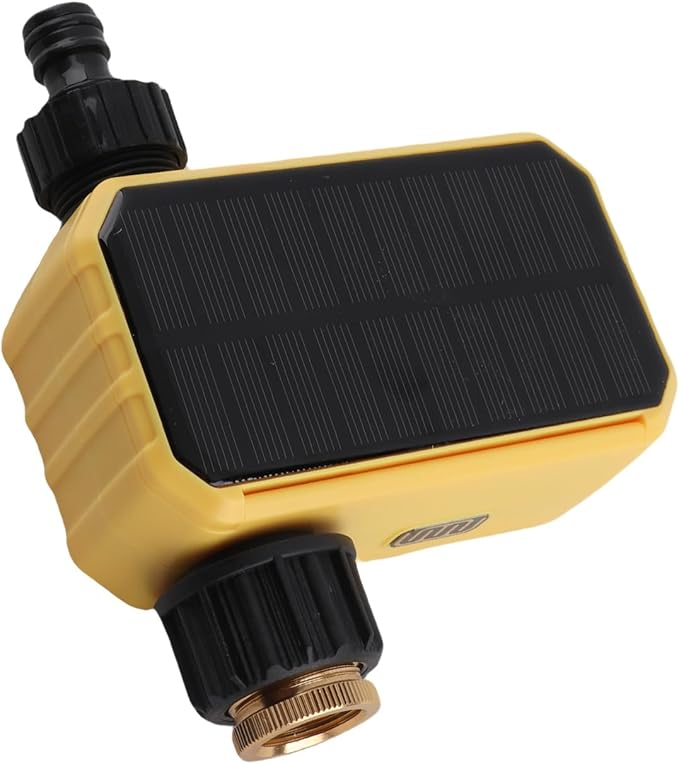 Smart Solar Panel Water Timer, Automatic Irrigation Controller for Garden Hose with Rain Sensor, Solar Panel Watering System Outdoor Irrigation Controller