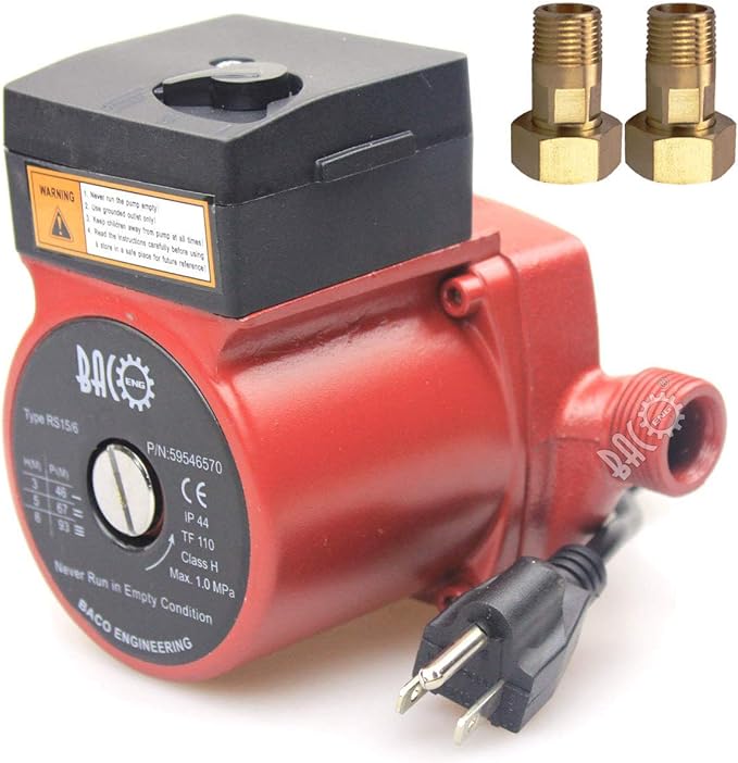 BACOENG Hot Water Recirculating Pump, 110V NPT 3/4'' Circulation Pump With US Plug