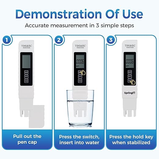 2026 All-New 4 in 1 Digital Water Tester, TDS Meter Digital Water Tester Accurate and Reliable TDS EC & Temperature(°C/°F) Meter, 0-9990PPM Water Tester for Drinking Water Aquariums Swimming Pool (2)