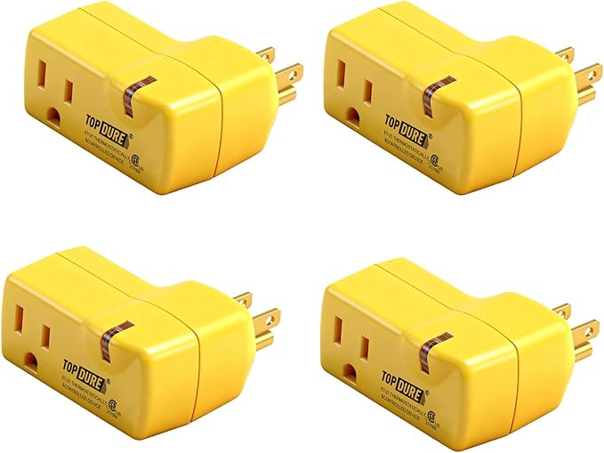 Temperature Controller Outlet for Heating Tapes and Pipes, Automatic Thermostat Plug with 38°F On / 50°F Off, Freeze Protection Outlet for Outdoors, 4pcs