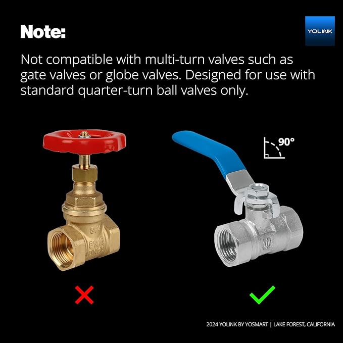 YoLink Smart Water Valve Controller, with Valve Operator, Easy No-Plumber DIY Installation, Remote Control, Compatible with Alexa/Google Assistant, IFTTT - YoLink Hub Required