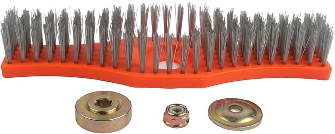 Lawn Mower Cleaning Brush Fixing Accessories Heavy Duty Ergonomic Non-Slip Handle Multi-Surface Cleaning for Garden Garage Outdoor Use