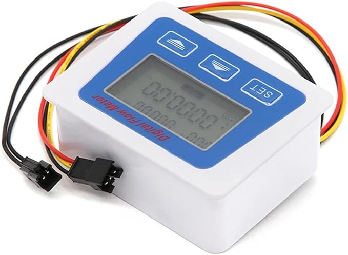 Digital Water Flow Meter Set Smart LCD Flow Rate Monitor Sensor with Temperature Display G1 G1/2 G3/4 Low Repeatability(106-DN20)