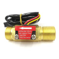 G1/2" Male Thread Brass Water Flow Sensor Switch Hall Effect Liquid Flowmeter Fluidmeter Counter BSP 1-25L/Min（66 mm in Total Length）