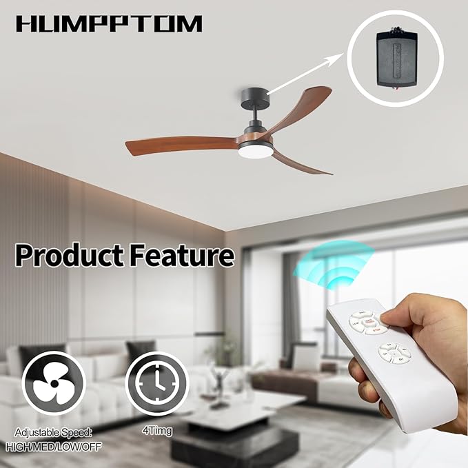 Humpptom 2 Pack Fan Remote Control Kit, Small Size Receiver Ceiling Fan Remote Control Control for Hunter/Harbor Breeze/Westinghouse/Honeywell/Other Ceiling Fan Humpptom Small Size