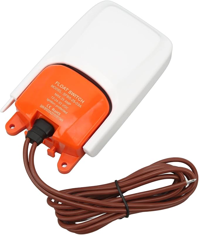 Boat Float Switch 12V 24V 32V Automatic Marine Bilge Pump Switch - Reliable Waterproof Sealing, Easy Installation for Submersible Pumps
