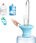 Water Dispenser for 2-5 Gallon Bottle, Electric Drinking Water Bottle Pump, Automatic Water Jug Pump Dispenser, USB Rechargeable and 2 Switch Control for Home, Office, Camping