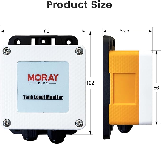 Moray Smart WiFi Water Level Sensor Water Tank Level Monitor Submersible Liquid Level Gauge , Automatic Alarm Indicator for Tuya Mobile APP Smart Home Remote IP67 Waterproof (ME202W 5m)