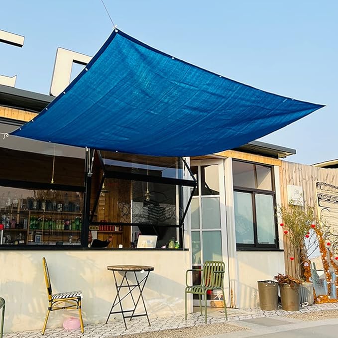 90% Shade Cloth for Plants 3.3 Ft × 3.3 Ft Greenhouse Shade Cloth for Protect Vegetable Plants Fruits Flowers Crops - Blue