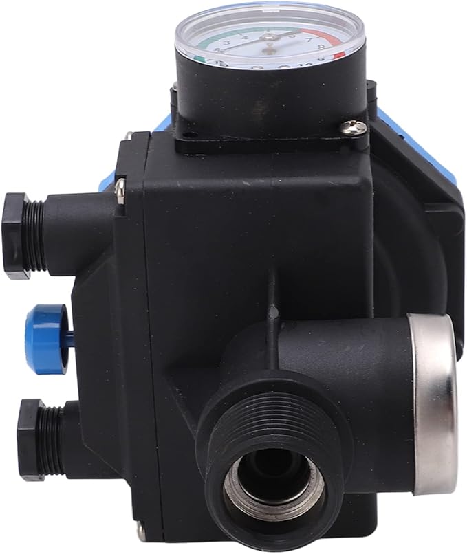 Automatic Start Stop Water Pump Pressure Switch, Waterproof Water Pump Pressure Controller with Single Way Valve for Electric Control Switch 110V-120V (0.75KW)