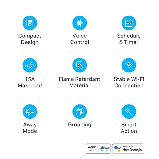 Kasa Smart Plug Ultra Mini 15A, Smart Home Wi-Fi Outlet Works with Alexa, Google Home & IFTTT, No Hub Required, UL Certified, 2.4G WiFi Only, 1-Pack(EP10), White