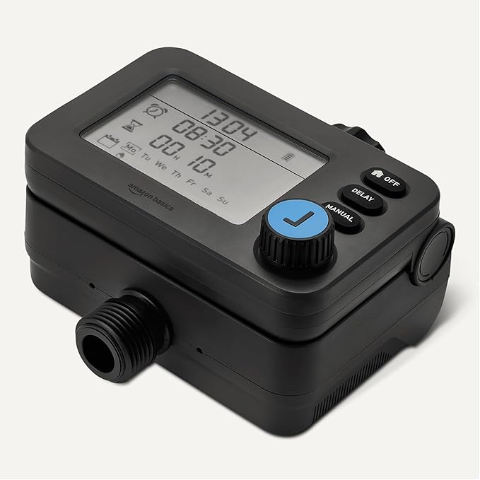 Amazon Basics Single-Outlet Hose Watering Timer, Digital Programmable, 1 Pack