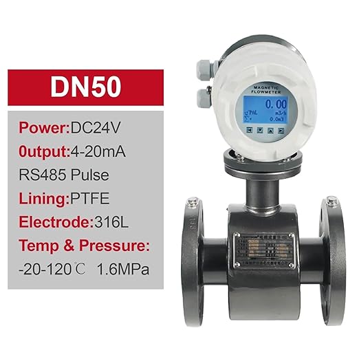 LDG Electromagnetic Flow Meter Magnetic Flowmeter DN10-DN50 Digital Water Liquid Sensor Smart Industrial Wastewater Pipeline(DN50)