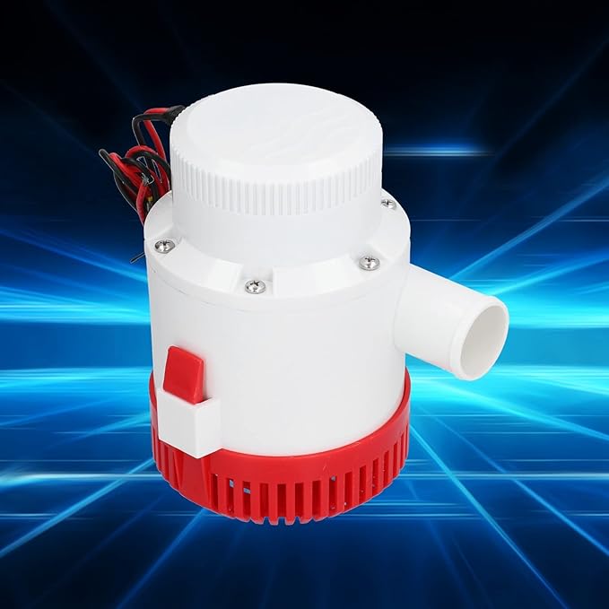 Bilge Pump, ABS Anti Shock Submersible Pump, Rustproof Boats Electric Water Pump, Heavy Duty Bilge Pump for Drainage Provides Power (DC12V 3000GPH)