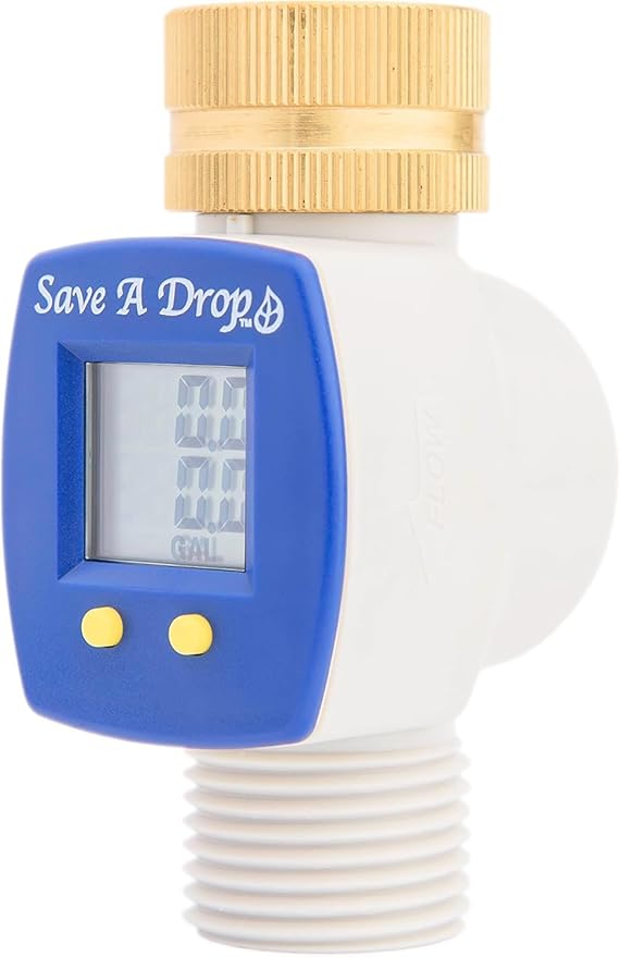 3-Pack P3 Water Flow Meter with Heavy Duty Brass Swivel | Measure Gallon Usage from an Outdoor Garden Hose | Great for Campers | Helps Conserve Water