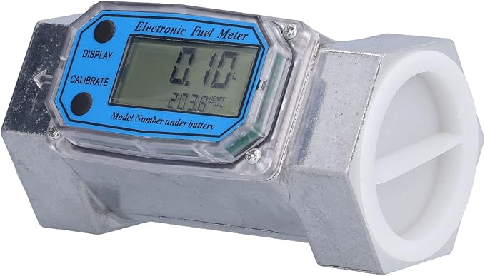 2in Meter Electronic Digital Fuel Liquid Water Gas Oil Flowmeter, 2.3V to 3.3V Smart Water Meter Pool Flow Meter, 2 Inch Flow Meter for Industrial Automation Fuel Water