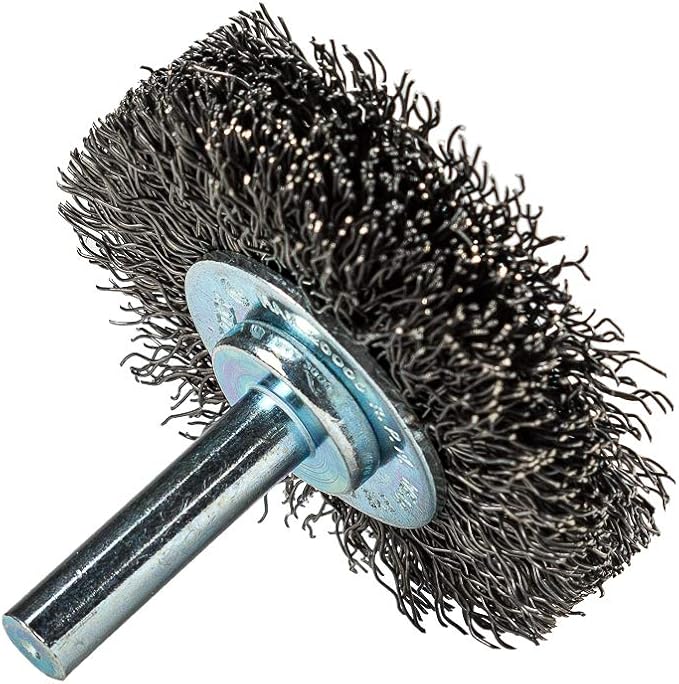 Forney 60014 Wheel Brush, Coarse Crimped Wire with 1/4-Inch Shank, 2-Inch