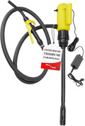 TERA PUMP Chemical Resistant Drum Pump (4.2 GPM) E85 & E15 12 Volt DEF Pump- Electric Plug-In Power for All Day Use - Safe For Liquids Such As Gasoline, Diesel & more