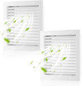 Hon&Guan 2 Pack 12" x 12" Aluminum Gable Vents with Screen for Houses, Louvered Wall Vent for Attic, Shed and Exterior Doors, 10" x 10" Vent Opening, White