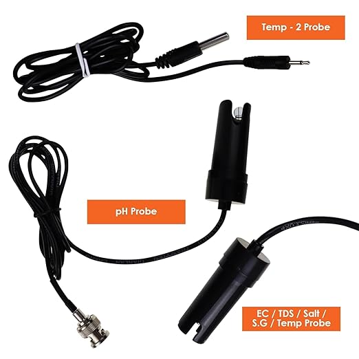Water Quality Tester pH/EC/TDS/Salinity/SG/Temperature with Easy Calibration 24Hrs Online APP Monitoring for Fish Tank Aquariums Home Laboratory Smart Instrument