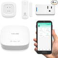 YoLink Smart Home Starter Kit 1/4 Mile World's Longest Range Smart Home Security System Include Smart Hub, Wireless Door Sensor, Water Leak Sensor, and Alexa Google Assistance IFTTT Enabled Smart Plug
