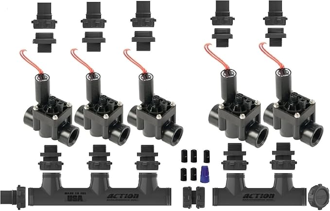SPW Hunter Premium Valve Manifold System PGV101GS with Flow Control - Heavy Duty Action Machining Parts - 3/4inch or 1inch Slip PGV-101 (5 Zone)