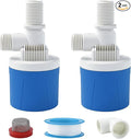 2Pcs 1/2" Top Inlet Water Float Valve, Automatic-Control Water Level Valve, Lightweight Aquapulse Control Tools for Livestock Water Tank Swimming Pool,Aquaculture,Garden Irrigation Systems