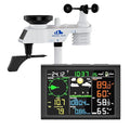 10-in-1 Wireless Weather Station,with Outdoor Sensor,Rain Gauge,Atomic Clock,Wind Speed/Wind Direction,Indoor Temperature and Humidity,Barometer,Weather Forecast, etc.(NO WiFi)