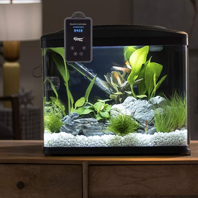 hygger Mini Wave Maker Aquarium Magnetic DC Powerhead with LED Display Controller for Saltwater Tank, 2600 GPH Aquarium Water Circulation Pump 26 to 55 Gallon Black