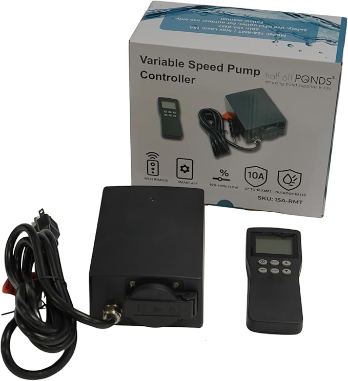 Variable Speed Control & Timer with Wi-Fi Remote & Bluetooth Smart App for Pond Pumps
