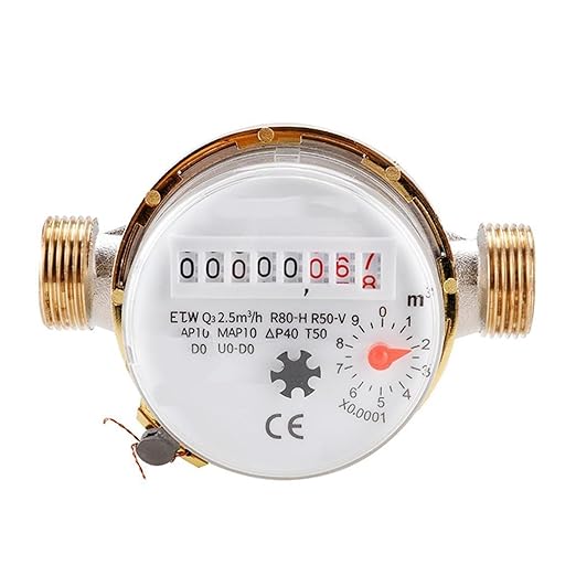 Flow Sensor Meter Digital Pipeline Water Flow Smart Home Mechanical Rotary Wing Water Meter Type E Pointer Digital Cold Water Meter