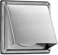 FRESH SPEED 5-Inch External Extractor Wall Vent Cushioned Non Return Flap