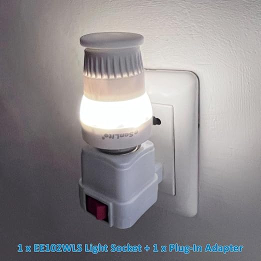 Radar Motion Sensor Lamp Socket Adapter – E26/E27 Retrofit Smart Light Upgrade for Indoor & Covered Outdoor Spaces, Hidden Motion Detector for Garage Hallway Basement