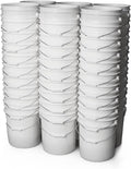 ePackageSupply 5 Gallon Bucket - Food Grade Bucket, Metal Handle Grip, BPA-Free, Heavy-Duty 90 Mil HDPE Plastic Pail, Stackable Utility Container, Made in USA, Lid Not Included, White, 60 Packs