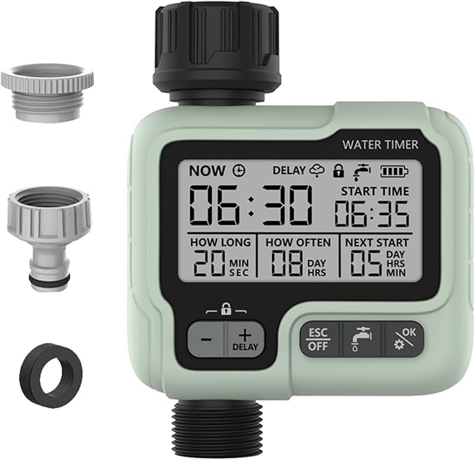 Automatic Watering System for Garden Hose Timer Large Screen Waterproof – Water Timers Sprinkler Timer for Plant Watering Devices