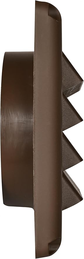 Deflecto Fresh Air Intake Vent Hood with Fixed Louvers for General Venting - Louvered Vent Cover, Weather-Resistant Plastic for Maximum Durability | 4 Inch - Brown (HSM4B/24)