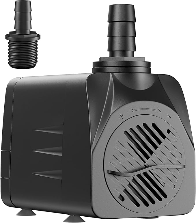 Uniclife UL400 Submersible Water Pump, 400 GPH Aquarium/Hydroponic/Fish Tank/Fountain/Pond/Statuary with 6' UL Listed Power Cord