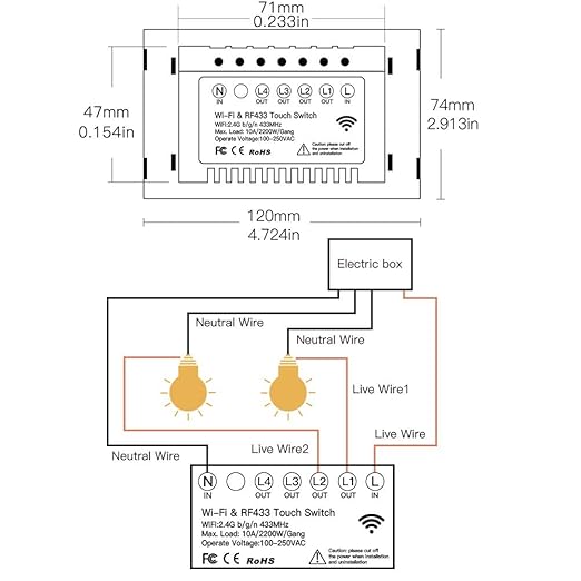 MOES 2.4GHz WiFi Wall Touch Smart Switch Neutral Wire Required, 3 Way Multi-Control, Glass Panel Light Switch Work with Smart Life/Tuya App, RF433 Remote Control, Alexa and Google Home Black 3 Gang