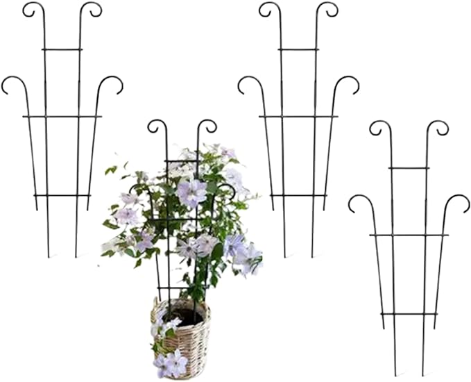 Plant Stand Indoor - Rust Proof Adjustable, Metal Plant Trellis, Durable Support Structure, Stable Space Saving Design | Pothos Ivy Fruit Vegetable for Pothos Ivy Fruit Vegetable