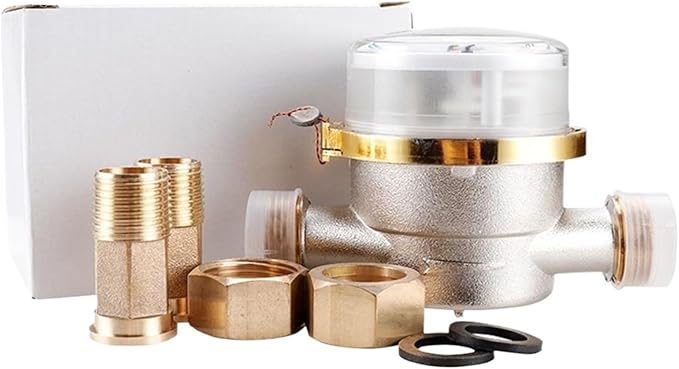 Male Thread Water Flow Sensor Smart Home Mechanical Rotary Wing Water Meter Type E Pointer Digital Cold Water Meter