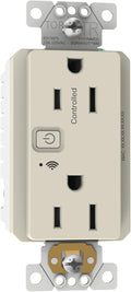 Square D by Schneider Electric X Series 15A 125V Wi-Fi Energy Monitoring Socket Outlet, Tamper Resistant, Matter Certified, Works with Alexa, Google Home, Apple Home, Matte Light Almond