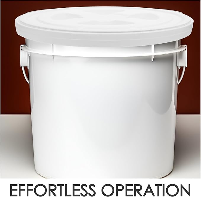 Seal Lid for Utility Buckets - Screw Pail Lid Pet Food Storage Chicken Feeders Paint Storage - Bucket Top for Pouring Contents Diameter 31cm/12"