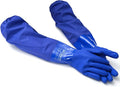 Youneedthat Chemical Resistant Gloves, Seamless Cotton Lined, Heavy Duty Waterproof Gloves, Long Rubber PVC, 24" L,XL,XXL