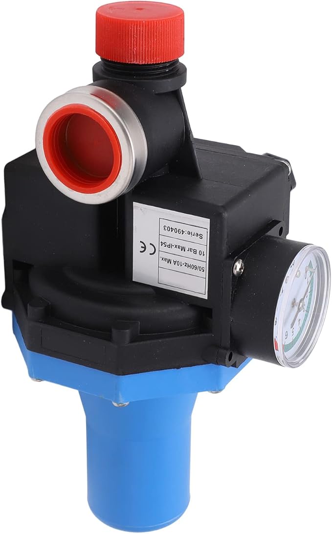 Automatic Start Stop Water Pump Pressure Switch, Waterproof Water Pump Pressure Controller with Single Way Valve for Electric Control Switch 110V-120V (0.75KW)