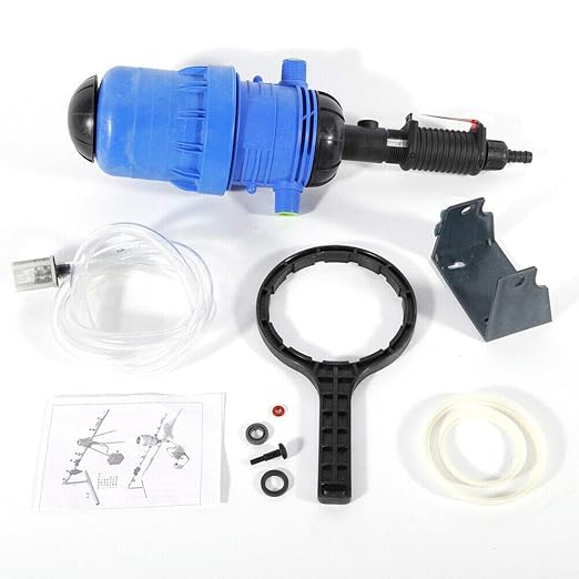 Adjustable Fertilizer Injector Dispenser Proportioner Automatic Dosing Pump 4-30℃ 0.4-4% Water Powered Chemical Liquid Doser Dispenser