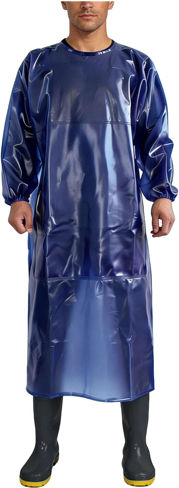 SUJAN Apron with Sleeves Splash Suit Waterproof Smock Chemical Resistant Safety Aprons Coverall