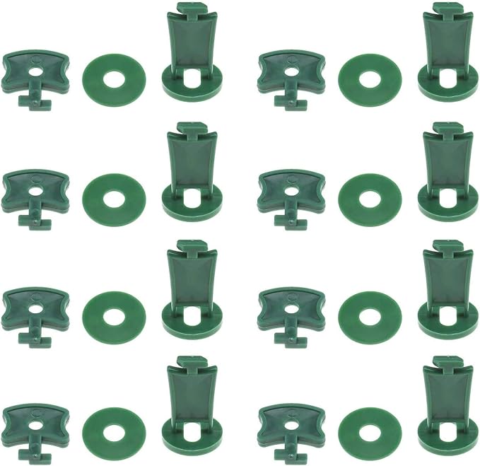 50 Sets Greenhouse Extenders Clips, Shading and Insulation Twist Clips for Fixing Greenhouse Bubble Wrap Sunshade Net Insulation Shading (Clips + Washers + T-shaped Extenders)