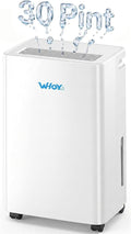 30 Pint Dehumidifier for Home & Bedroom, Up to 2,000 Sq. Ft, WiFi Smart App Control, Ultra Quiet with 1.6L Tank & Continuous Drain Hose, 3 Modes for Laundry Dry & Basement, Auto Defrost