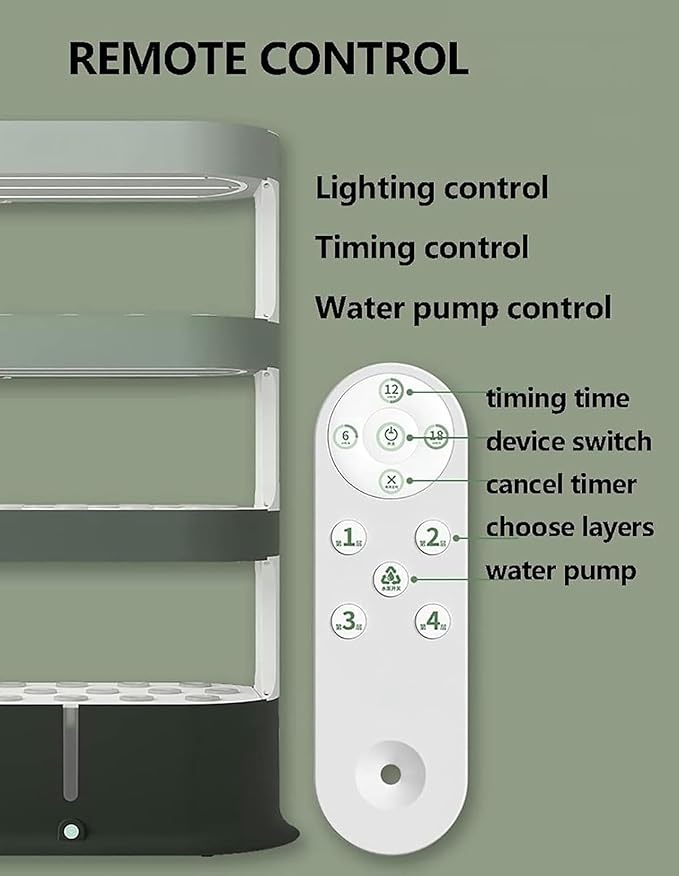 Garden Hydroponic Growing System 48 Pods Hydroponics Tower, Plant Germination Kit Aeroponics Growing Kit with Grow Light & Automatic Watering, Smart Garden Planter Aquaponics Planting System~/